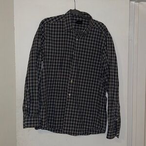 Ermenegildo Zegna Blue and Green Checkered Shirt